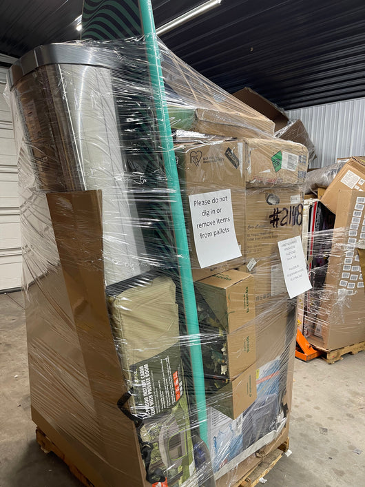 Jumbo huge liquidation pallet- over 7 ft tall ! Pallet number 2148