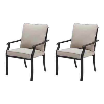 Better Homes & Gardens Newport Outdoor Stationary Dining Chairs – 2 Pack, Beige**New in box**