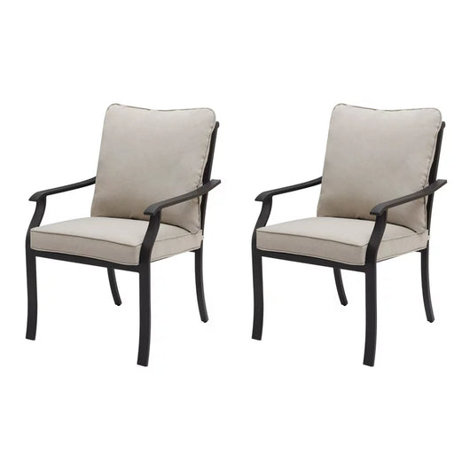 Better Homes & Gardens Newport Outdoor Stationary Dining Chairs – 2 Pack, Beige**New in box**