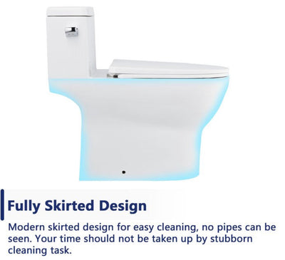 DeerValley DV-1F52626 One-Piece Toilet 1.28 GPF Standard Toilets Ceramic in White Elongated Toilets with Left Trip Lever!! NEW IN BOX!!