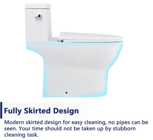DeerValley DV-1F52626 One-Piece Toilet 1.28 GPF Standard Toilets Ceramic in White Elongated Toilets with Left Trip Lever!! NEW IN BOX!!