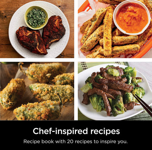 Ninja AF101 Air Fryer that Crisps, Roasts, Reheats, & Dehydrates, for Quick, Easy Meals, 4 Quart Capacity, & High Gloss Finish, Black/Grey- NEW IN BOX!!! (Missing recipe book)