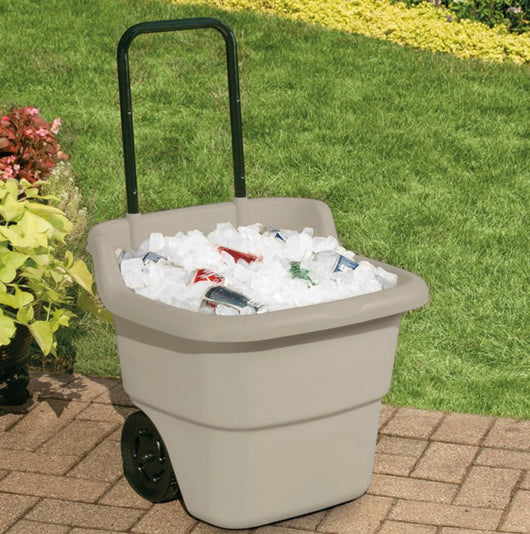 Suncast 15 Gallon Resin Rolling Lawn and Utility Cart- NEW AND ASSEMBLED!!!!