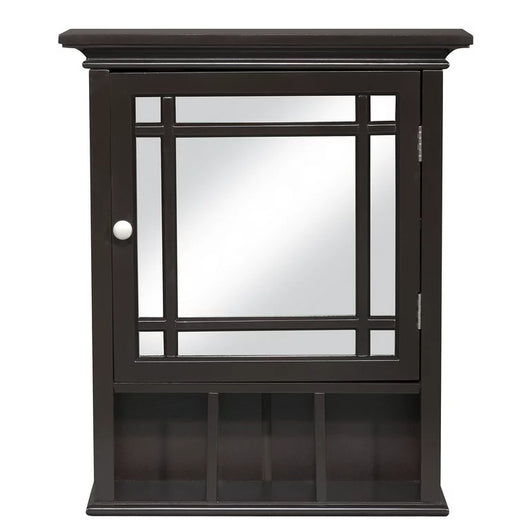 Teamson Home Neal Removable Wooden Medicine Cabinet with Mirrored Door, Espresso**New in box**
