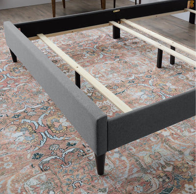 Rest Haven Upholstered Square Tufted Platform Bed, Queen, Stone!! NEW IN BOX!!