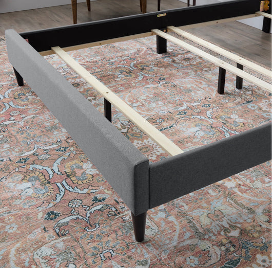 Rest Haven Upholstered Square Tufted Platform Bed, Queen, Stone!! NEW IN BOX!!