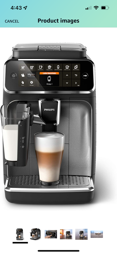 Philips Kitchen Appliances Espresso Machine w LatteGo, Black- Slightly Used but Very Clean! (Inspected and tested thoroughly, works like new!!!)
