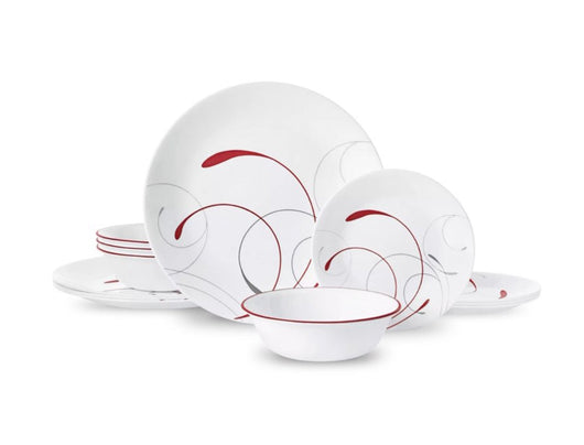 Corelle® Splendor, White and Red, 12 Piece, Dinnerware Set- NEW IN BOX!!!