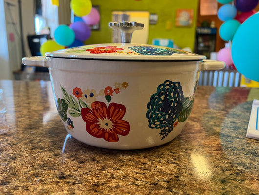 The Pioneer Woman Dazzling Dahlias 3 Qt Casserole w/ Lid!! NEW OUT OF BOX!!