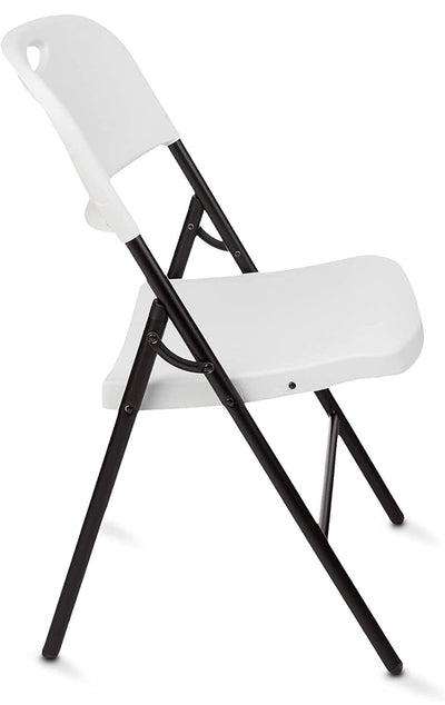 Amazon Basics Folding Plastic Chair, 350-Pound Capacity, White, 6-Pack- NEW IN BOX!!!
