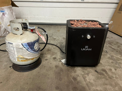 REDUCED!!! Ukiah Note Portable Audio Propane FirePit with Beat to Music Technology!! NEW OUT OF BOX, TESTED WORKS GREAT(HAS SCRATCHES FROM SHIPPING)!!