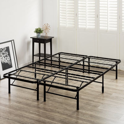 Zinus 14" Black Metal SmartBase® Tool-Free Assembly Mattress Foundation, Queen**New in box**