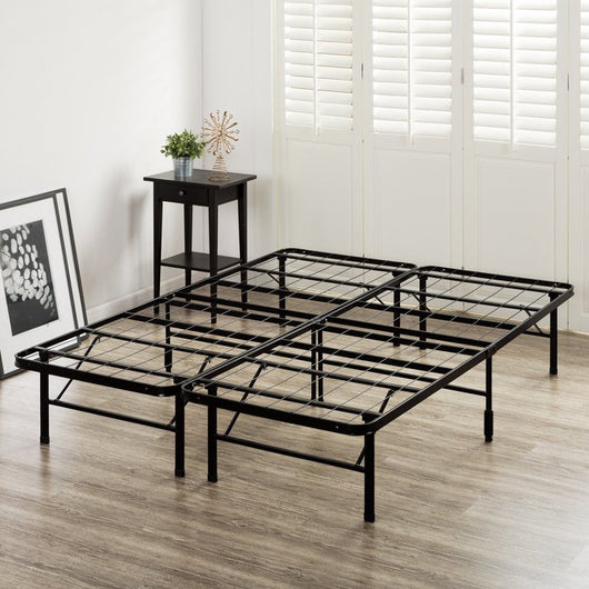 Zinus 14" Black Metal SmartBase® Tool-Free Assembly Mattress Foundation, Queen**New in box**