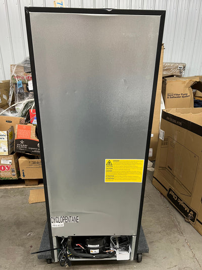 Vissani 7 cu. ft. Convertible Upright Freezer in Stainless Steel Look!! NEW OUT OF BOX, SCRATCHED AND DENTS FROM SHIPPING(PHOTOS SHOWN)!!