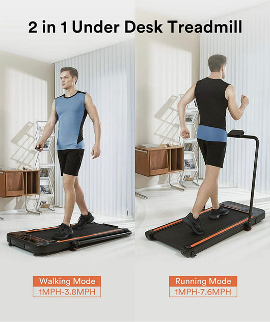 UREVO 2 in 1 Under Desk Treadmill, 2.5HP Folding Electric Treadmill Walking Jogging Machine for Home Office with Remote Control!  -Brand new out of the box (Brand new but remote is missing back battery cover)