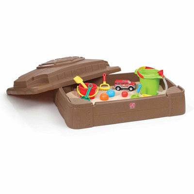 Step2 Play and Store Kids Sandbox with Cover and Four Molded Seats**New in Box**