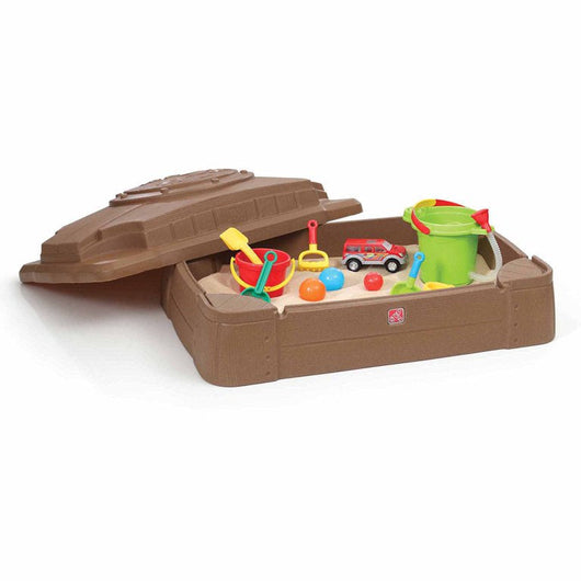 Step2 Play and Store Kids Sandbox with Cover and Four Molded Seats**New in Box**