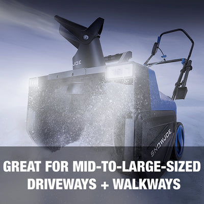Snow Joe SJ627E Electric Walk-Behind Snow Blower w/ Dual LED Lights, 22-inch, 15-Amp**New and assembled**