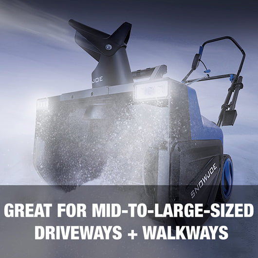 Snow Joe SJ627E Electric Walk-Behind Snow Blower w/ Dual LED Lights, 22-inch, 15-Amp**New and assembled**