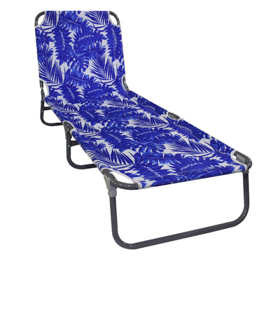 Mainstays Folding Oversize Backpack Beach Lounger Blue Palm **New**