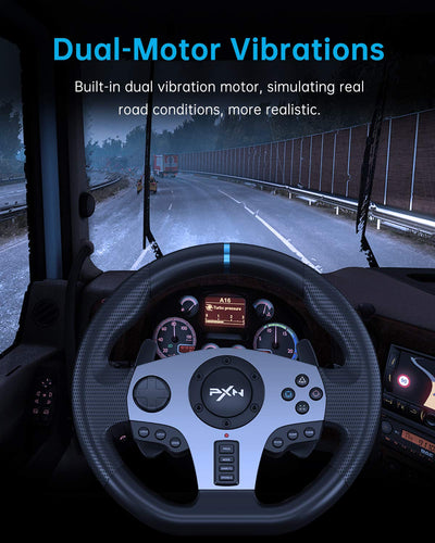 PXN V9 Gaming Racing Wheel with Pedals and Shifter, Steering Wheel for PC, Xbox One, Xbox Series X/S, PS4, PS3 and Nintendo Switch**New in box**
