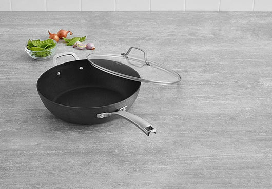 Calphalon 1943289 Classic Nonstick Jumbo Fryer Omelet Pan with Cover, 12", Grey- NEW IN BOX!!!