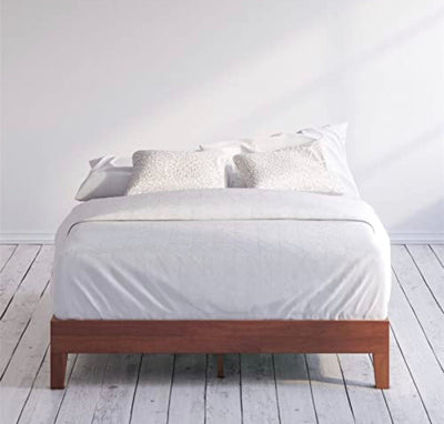 ZINUS Wen Wood Platform Bed Frame / Solid Wood Foundation / Wood Slat Support / No Box Spring Needed / Easy Assembly, Queen- NEW IN BOX!!!