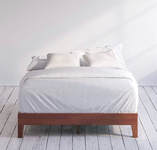 ZINUS Wen Wood Platform Bed Frame / Solid Wood Foundation / Wood Slat Support / No Box Spring Needed / Easy Assembly, Queen- NEW IN BOX!!!