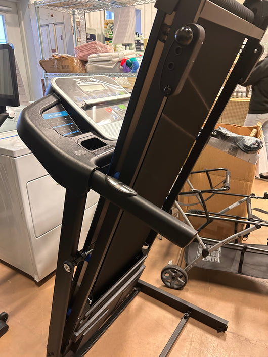 XTERRA Fitness TR Folding Treadmill! (NEW & ASSEMBLED - CRACKED PLASTIC - PHOTOS SHOWN) **You will need a truck or trailer to pick this item up!!!**