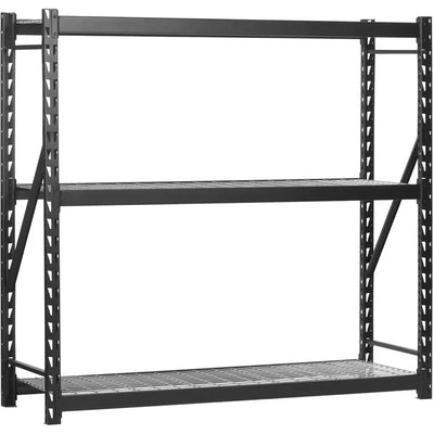 Muscle Rack 3-Tier Black 77"W x 24"D x 72"H Steel Welded Storage Rack**New,small dents from shipping**