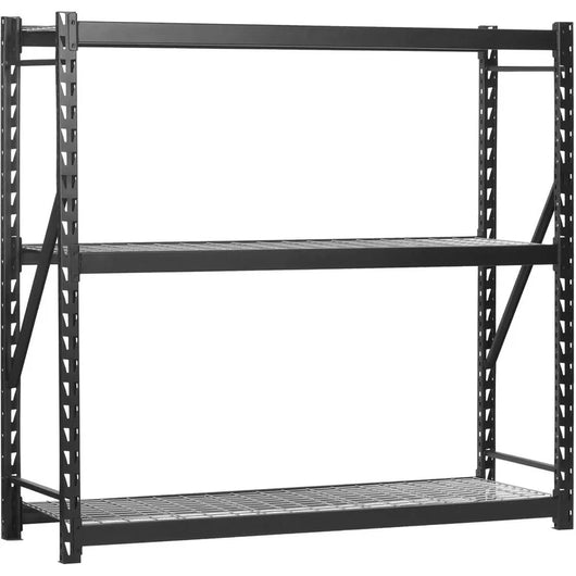 Muscle Rack 3-Tier Black 77"W x 24"D x 72"H Steel Welded Storage Rack**New,small dents from shipping**
