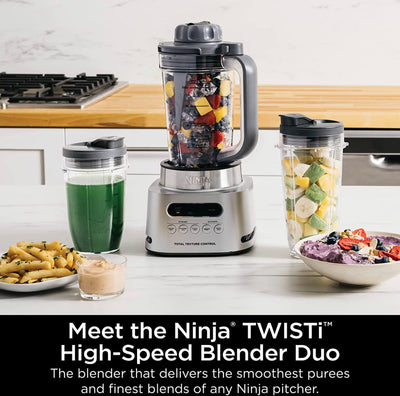 Ninja SS151 TWISTi Blender DUO, High-Speed 1600 WP Smoothie Maker & Nutrient Extractor, Gray- NEW IN BOX!!!!