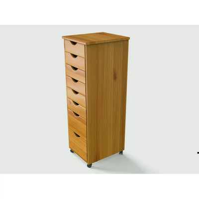 Adeptus Solid Wood 6+2 Drawer Roll Cart**New in Box**