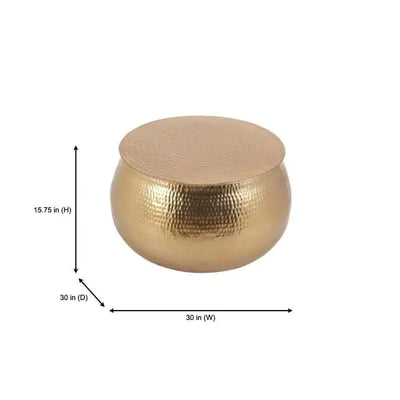 Home Decorators Collection Calluna 31 in. Gold Medium Round Metal Coffee Table with Lift Top**New in box**