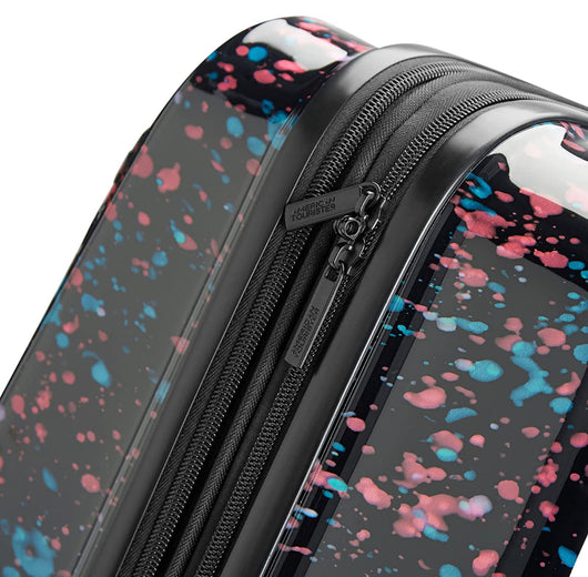 American Tourister Moonlight Hardside Expandable Luggage with Spinner Wheels, Speckle Black, Checked, 24” & 21” Bags!! BRAND NEW!!