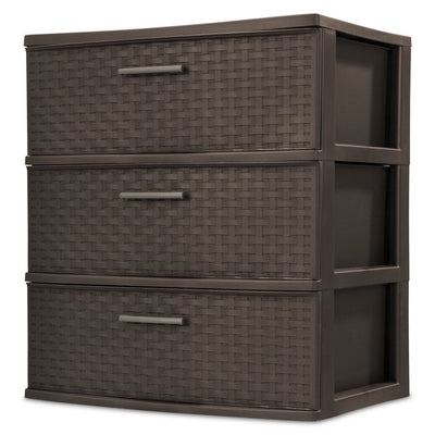 Sterilite 3 Drawer Wide Weave Tower Espresso**New**