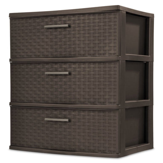 Sterilite 3 Drawer Wide Weave Tower Espresso**New**