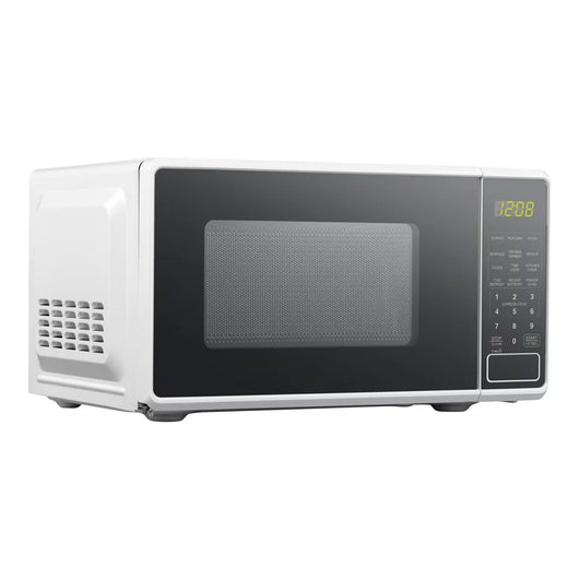 Mainstays 0.7 Cu ft Compact Countertop Microwave Oven, White**New in box**