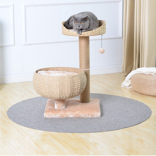 Shop PetPals Cozy V2 Beige 2-Level Cat Tree Size 18″ x 18″ x 29″ Assembled Product Height- new in the box