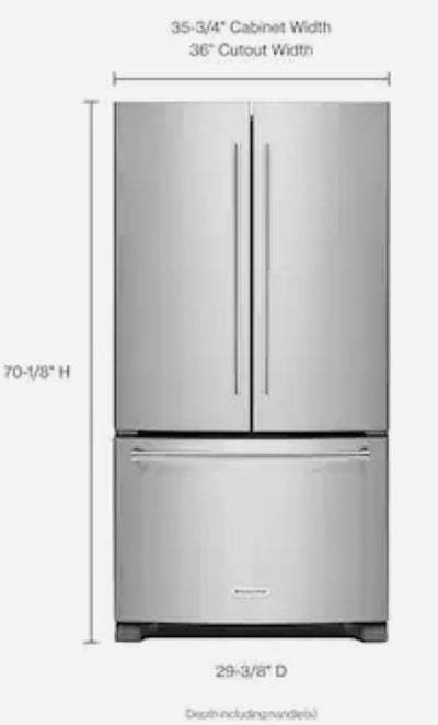 !!!CLEARANCE ITEM!!! KitchenAid  20-cu ft Counter-depth French Door Refrigerator with Ice Maker, Stainless Steel, ENERGY STAR!! NEW OUT OF BOX!!