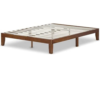 ZINUS Wen Wood Platform Bed Frame / Solid Wood Foundation / Wood Slat Support / No Box Spring Needed / Easy Assembly, Queen- NEW IN BOX!!!