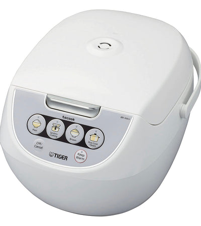 TIGER JBV-A10U 5.5-Cup (Uncooked) Micom Rice Cooker with Food Steamer Basket, White**New in box**