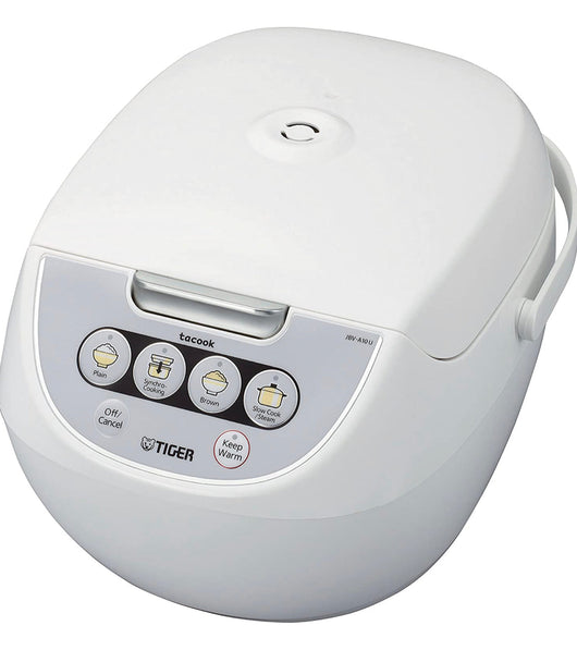 TIGER JBV-A10U 5.5-Cup (Uncooked) Micom Rice Cooker with Food Steamer Basket, White**New in box**
