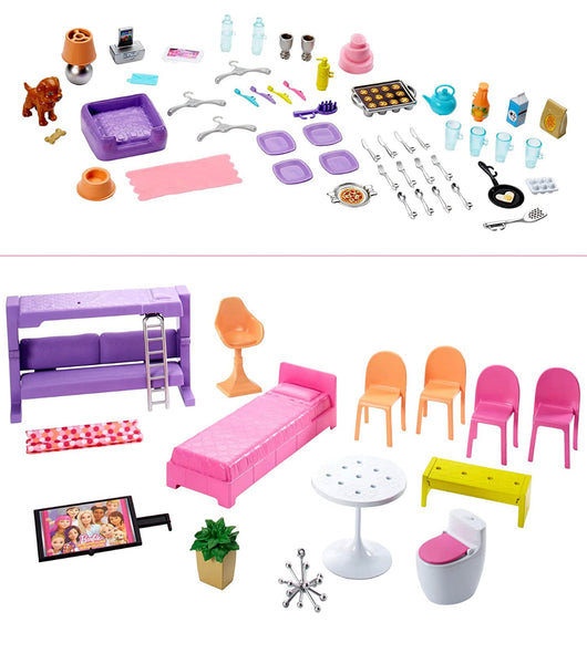 Barbie Dreamhouse Dollhouse with Wheelchair Accessible Elevator, Pool, Slide and 70 Accessories Including Furniture and Household Items, Gift for 3 to 7 Year Olds- NEW IN BOX!!!