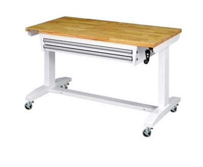 Husky 46 in. Adjustable Height Work Table with 2-Drawers in White!- NEW IN BOX!!!