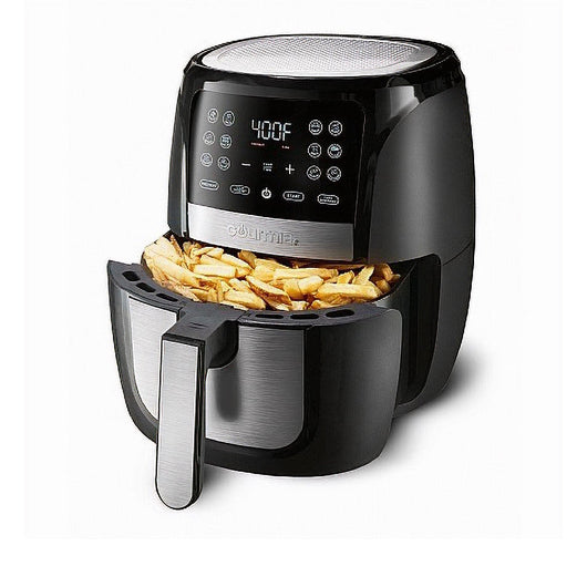 Gourmia 6-Qt Digital Air Fryer with Guided Cooking, Black- NEW IN BOX!!!