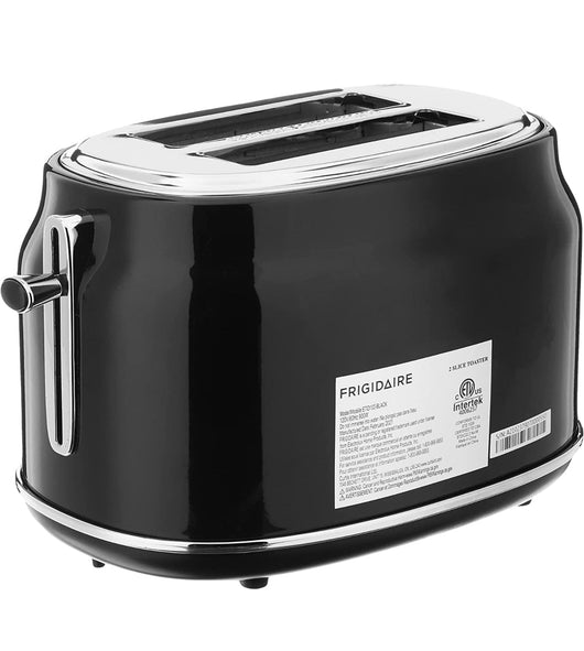 Frigidaire ETO102-BLACK, 2 Slice Toaster, Retro Style, Wide Slot