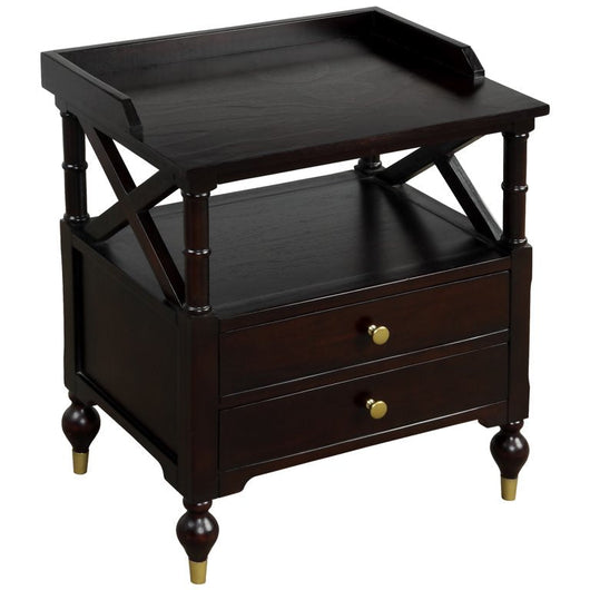 B&M Beans BM Modern Black Cherry 2 Drawer Nightstand! New & Assembled!