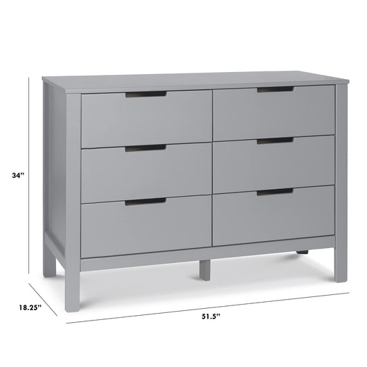 Carter's by DaVinci Colby 6-Drawer Double Dresser, Gray**New in box**
