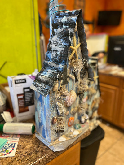 Handcrafted Seaside Retreat Birdhouse